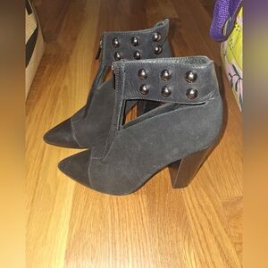 Forever 21 Black Studded Heeled Boots